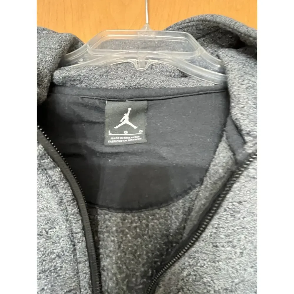 NIKE Air Jordan Hoodie Youth Boys Large Charcoal Gray Full Zip